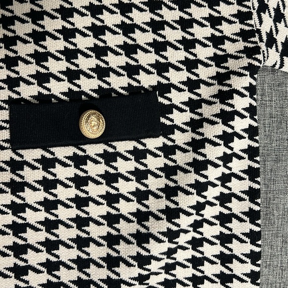 Sandro Dane Oversized Houndstooth Cardigan Size 0 - Picture 6 of 9